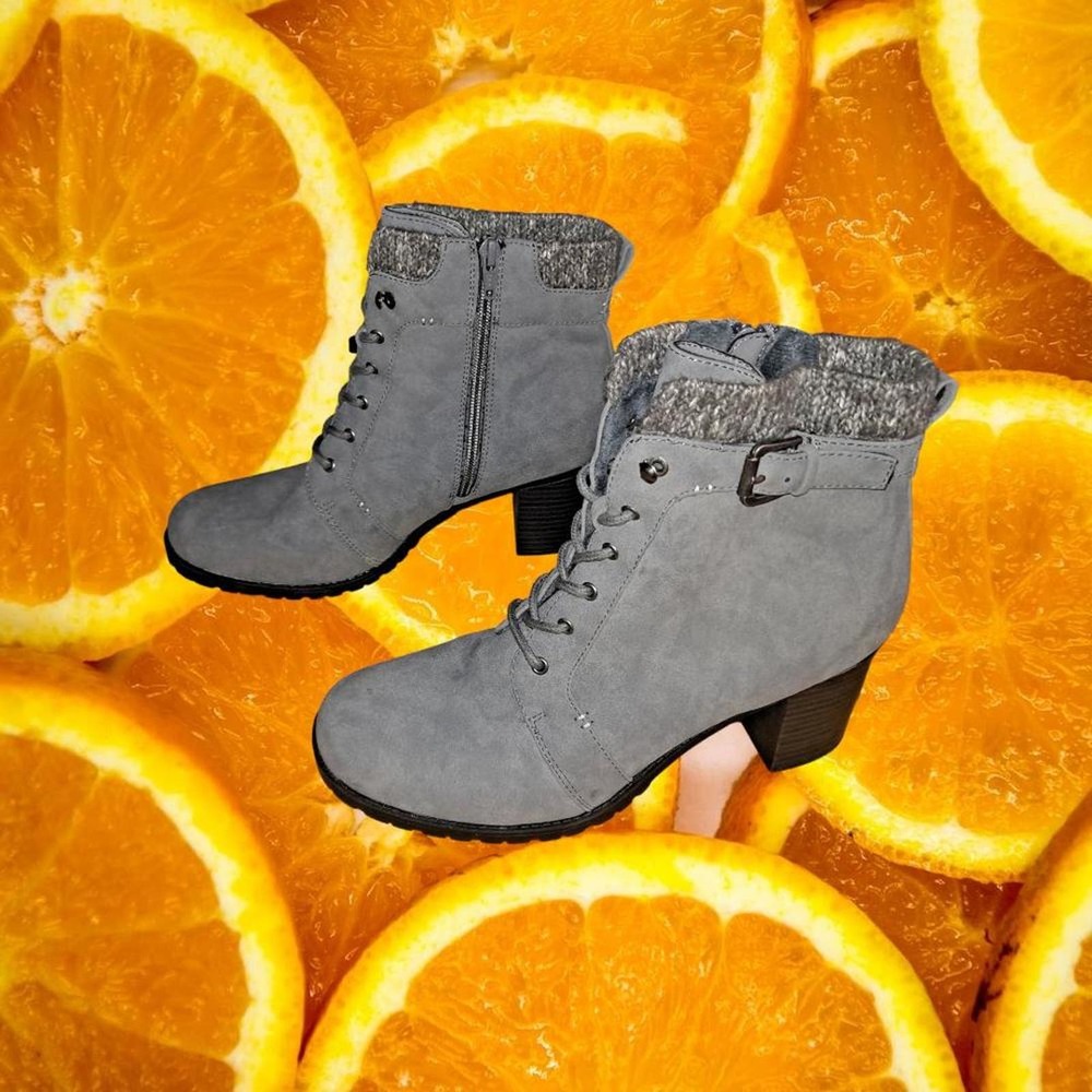 Kim Rogers Ultimate Comfort Gray Ankle Boots Size‎ 10